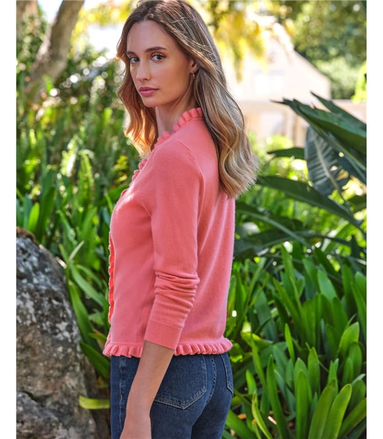 Cashmere Ruffle Cardigan