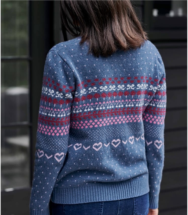 woolovers fairisle cardigan