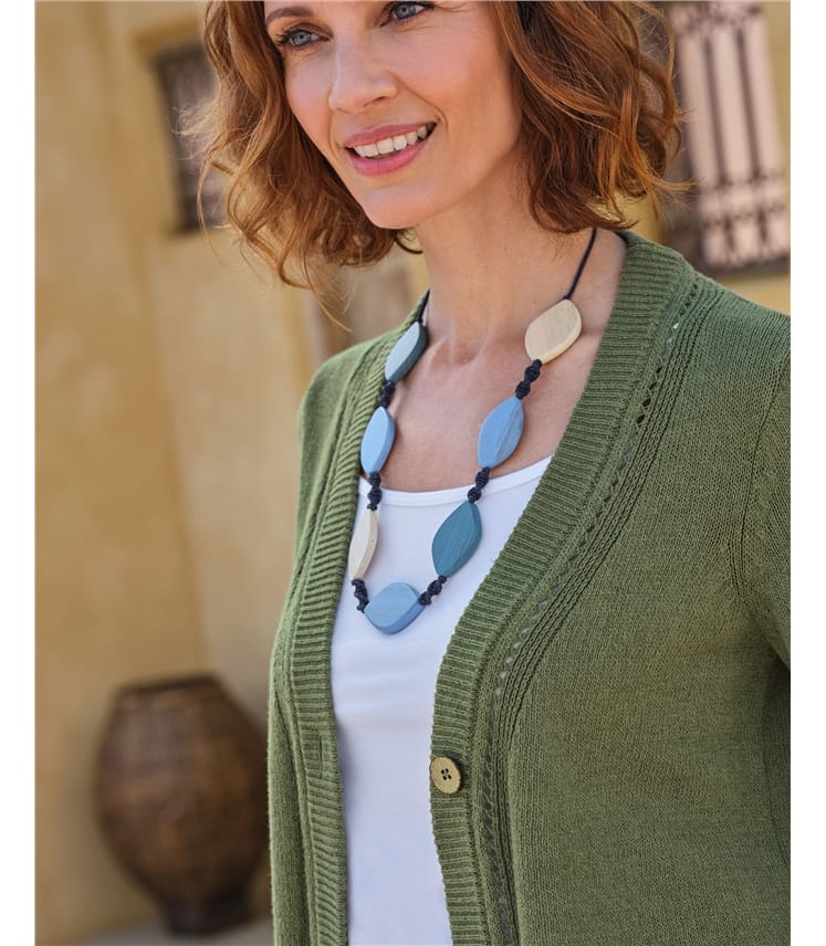 Tape Yarn Edge To Edge Cardigan