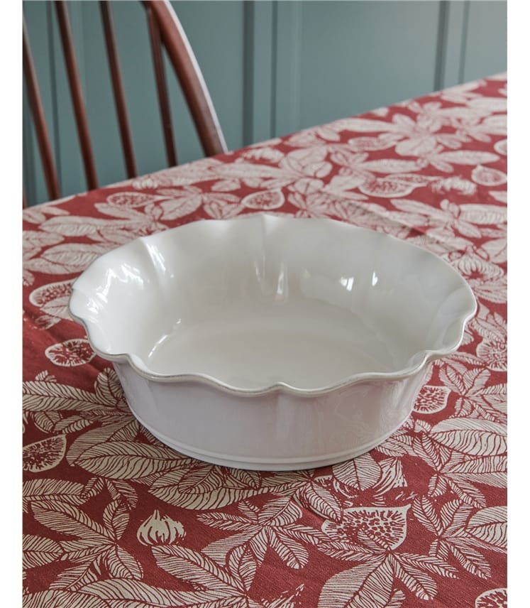 Rosa White Serving Bowl