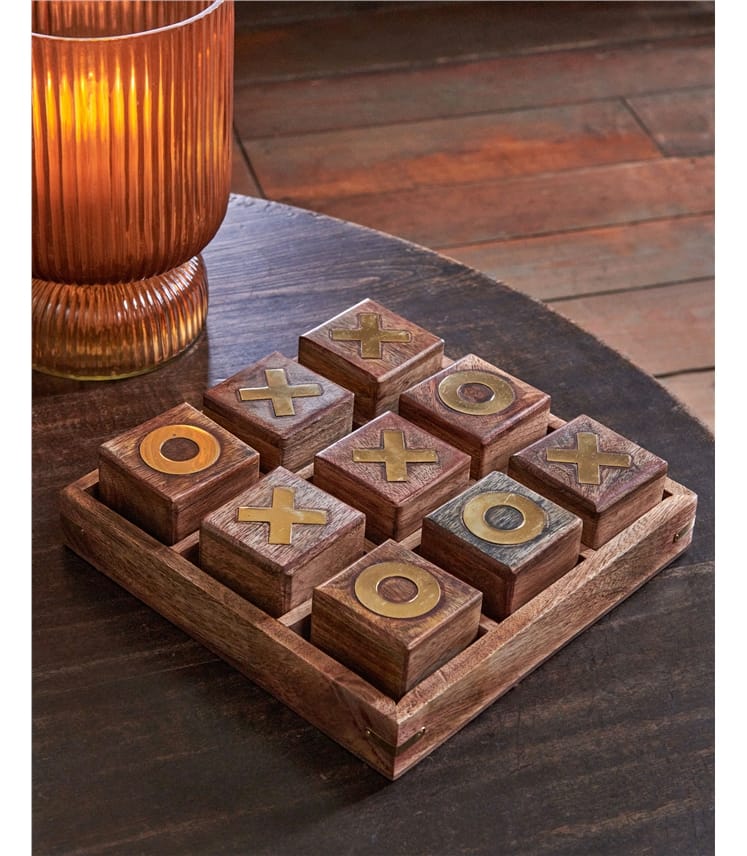 Wooden Noughts And Crosses Game