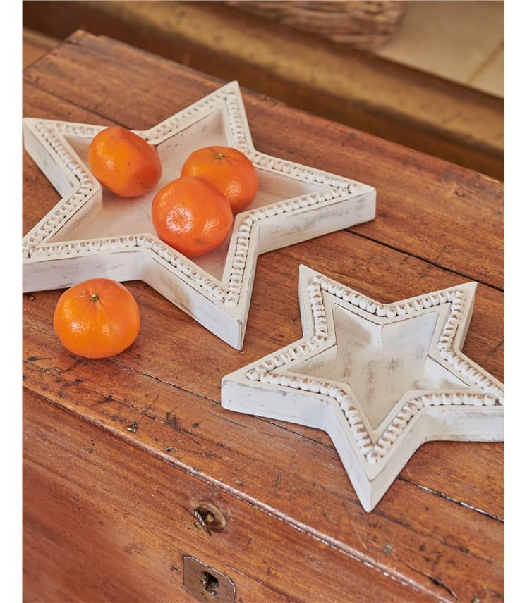 Star Tray Beaded Set Of 2