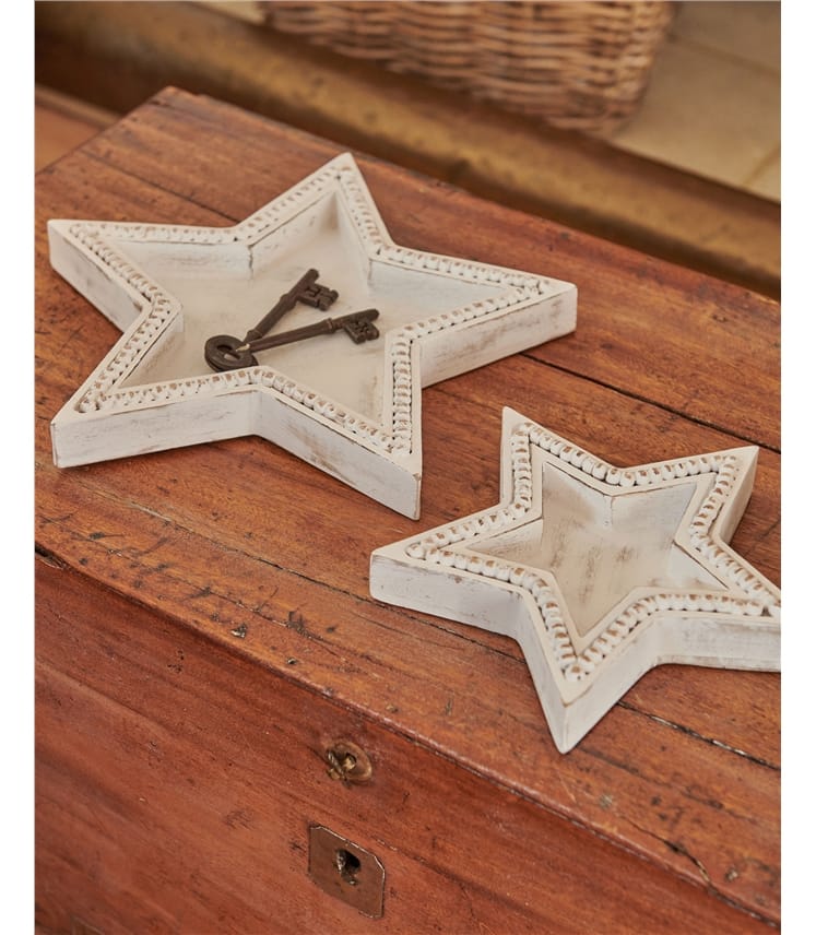 Star Tray Beaded Set Of 2