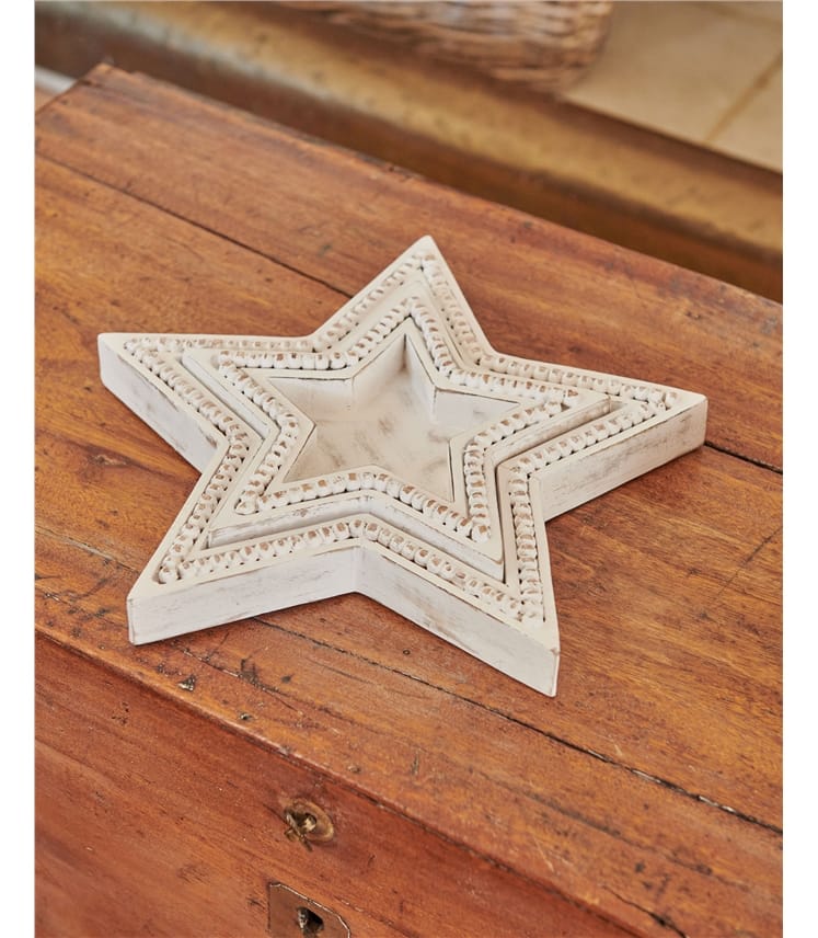 Star Tray Beaded Set Of 2