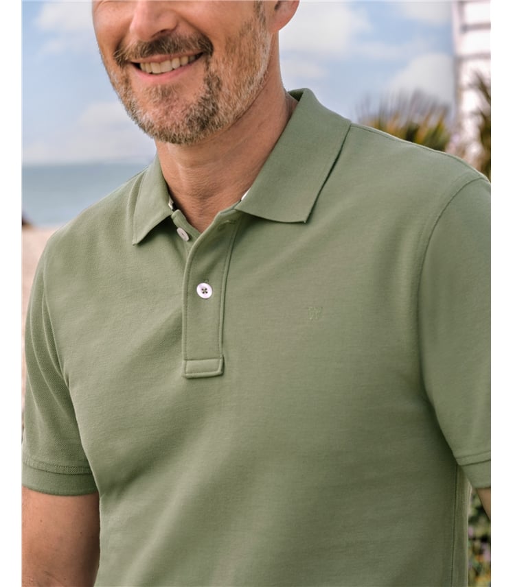 Polo en coton piqué - Hommes