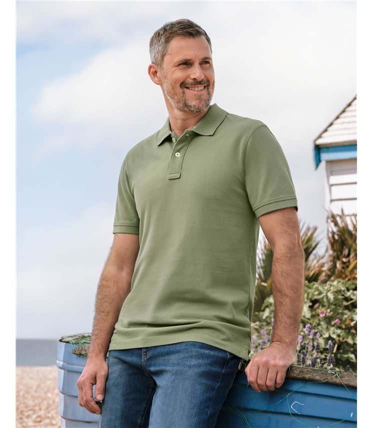 Polo en coton piqué - Hommes