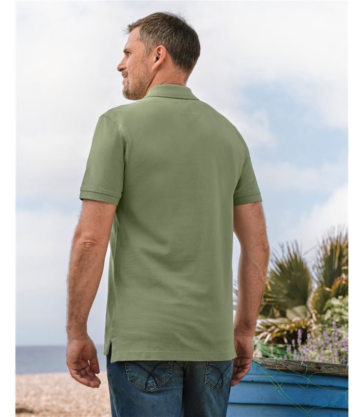 Polo en coton piqué - Hommes