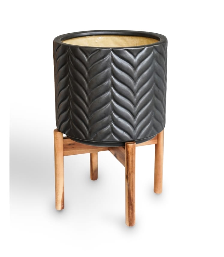 Aspen Chevron Planter Medium