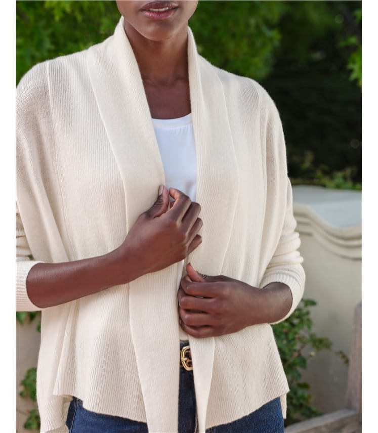 Cashmere Short Edge To Edge Cardigan