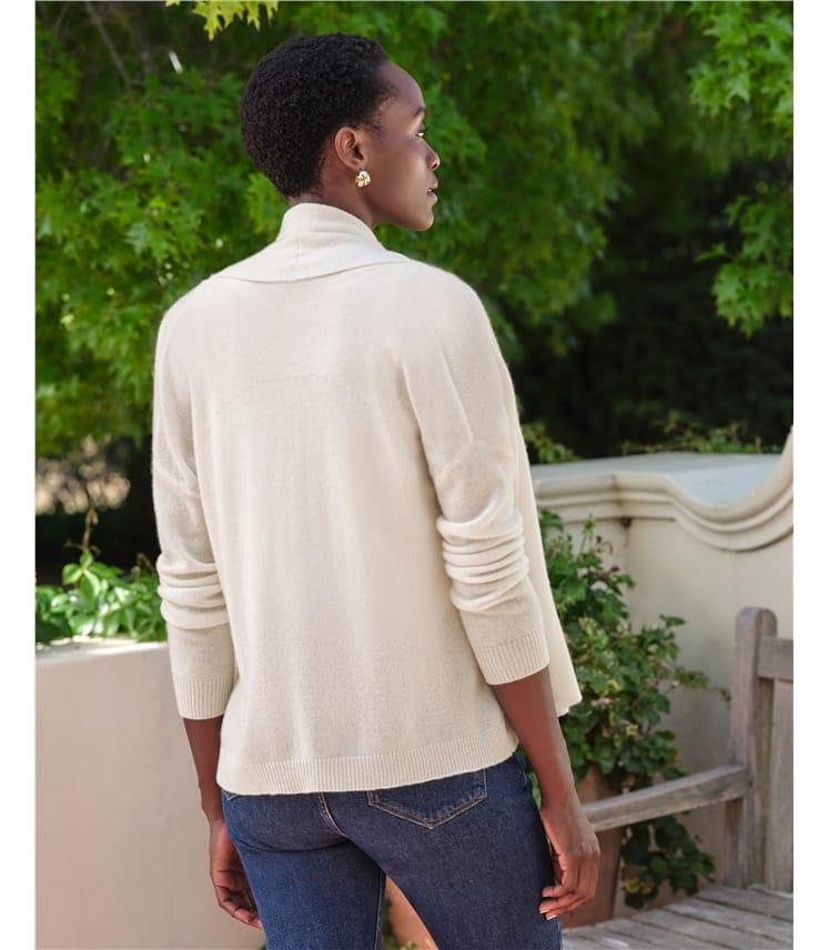 Cashmere Short Edge To Edge Cardigan
