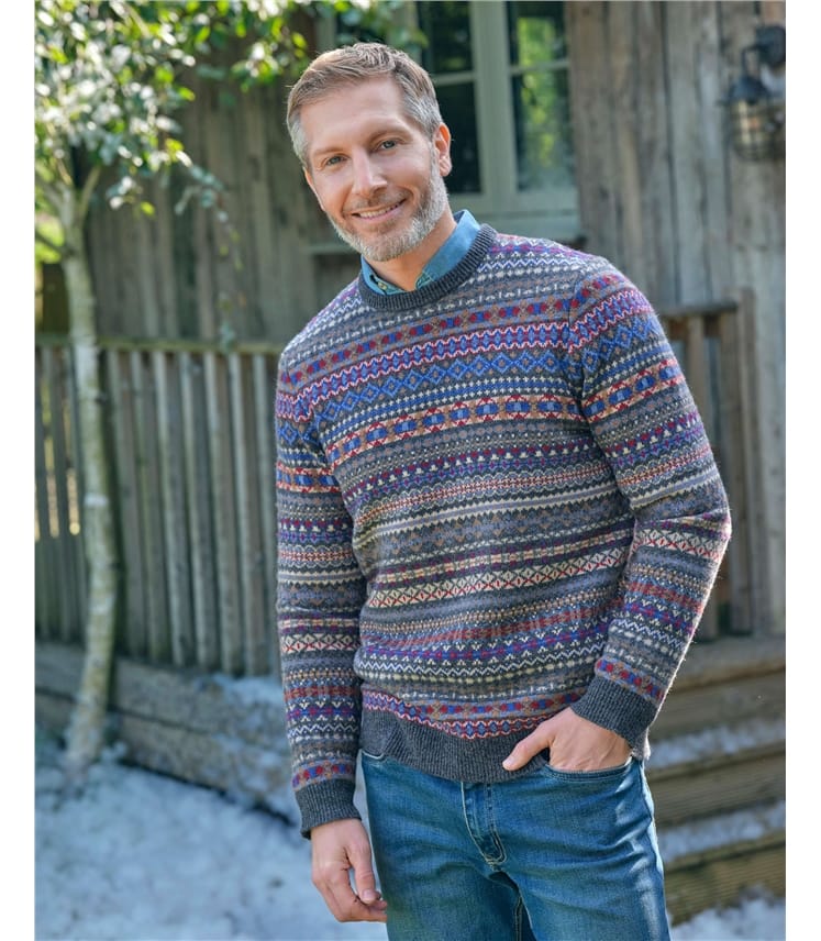 Crew Neck All Over Fairisle Jumper