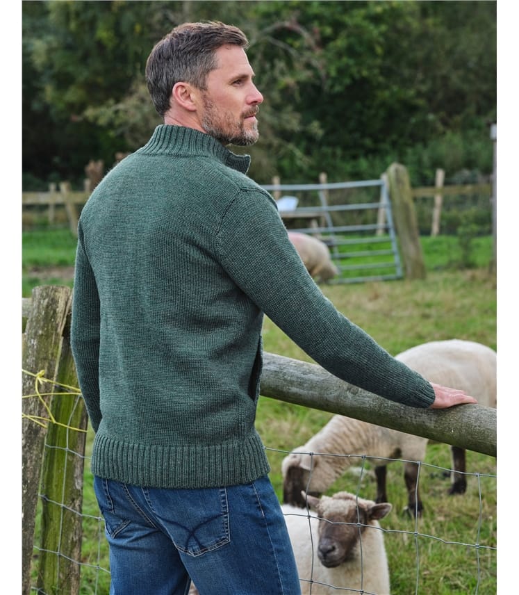 Strickjacke mit Knöpfen aus reiner Wolle für Herren