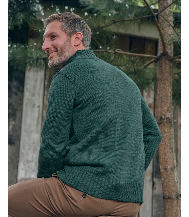 Strickjacke mit Knöpfen aus reiner Wolle für Herren