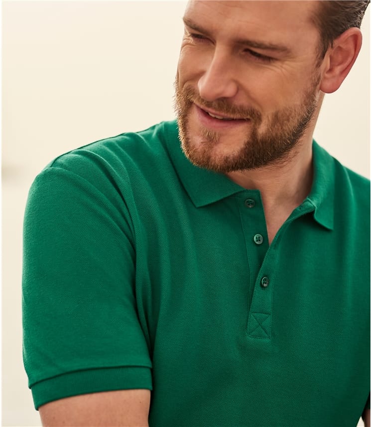 emerald green polo shirt