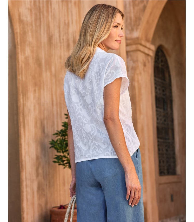 Jacquard-Hemd mit Blumenmuster