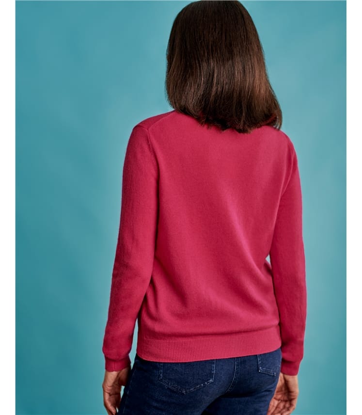 fuchsia crew neck sweater