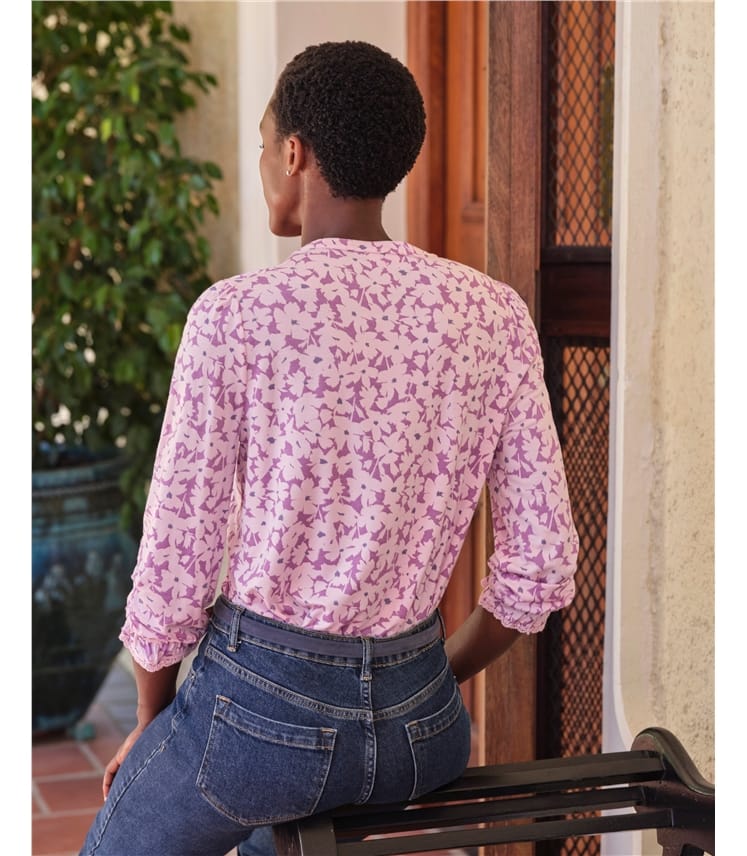Jersey Lace Trim Blouse