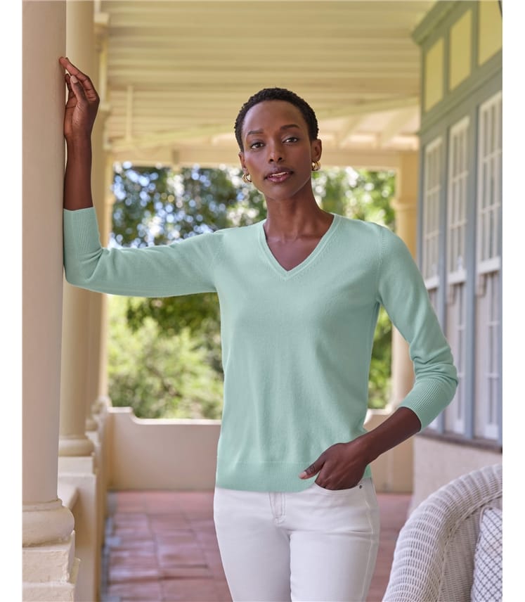 Cashmere V Neck Sweater