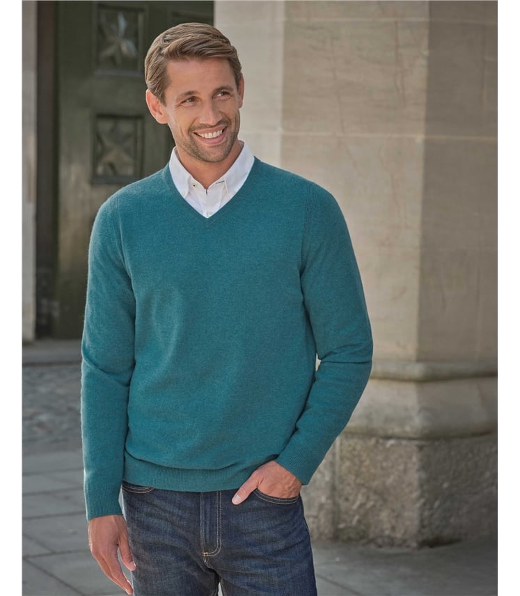 Mens Cashmere V Sweater