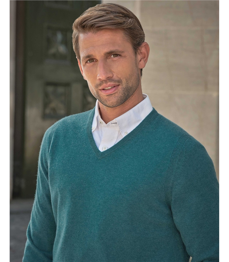 Mens Cashmere V Sweater