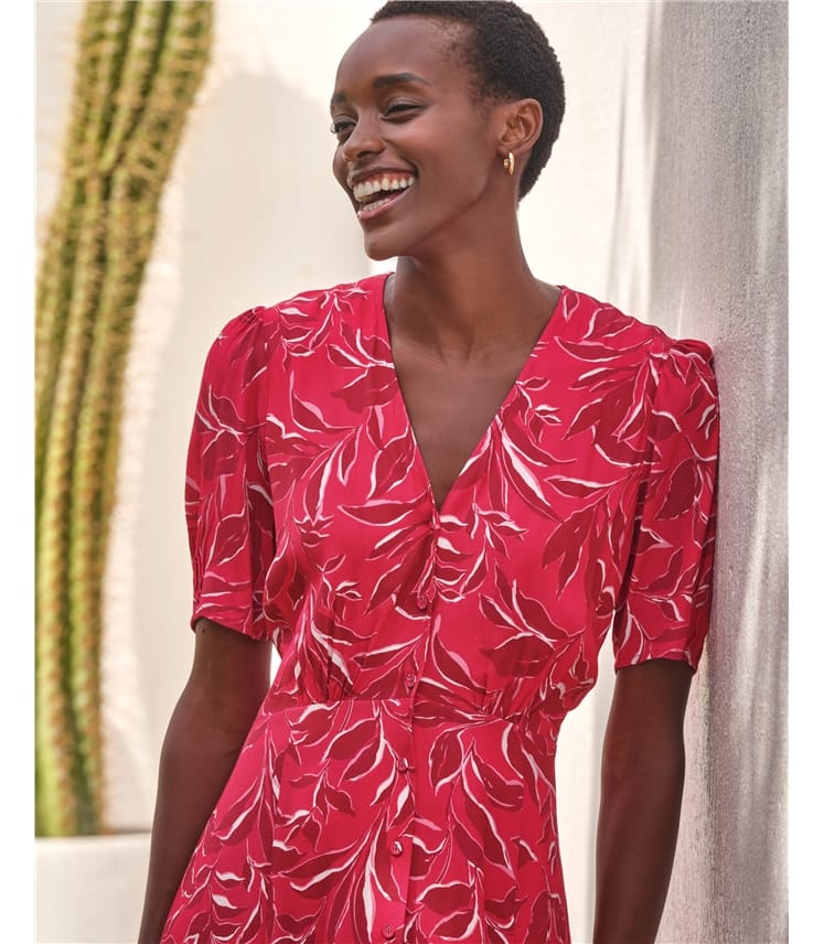 Button Through Midi Dress