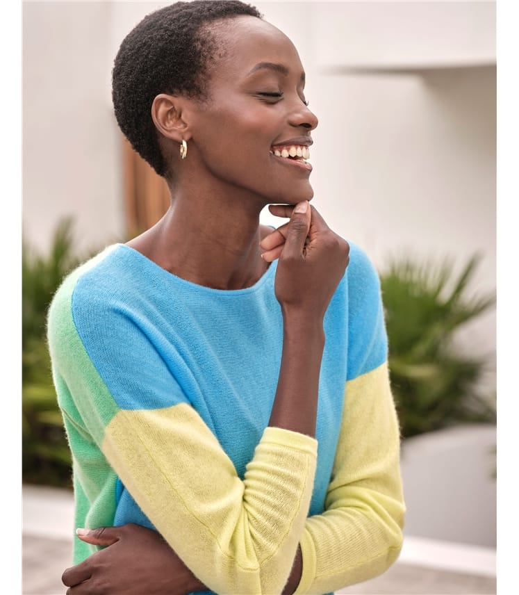 Gassato Cashmere Colour Block Sweater