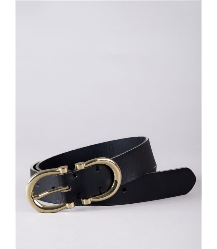 Bowness Leather Dual Buckle Belt