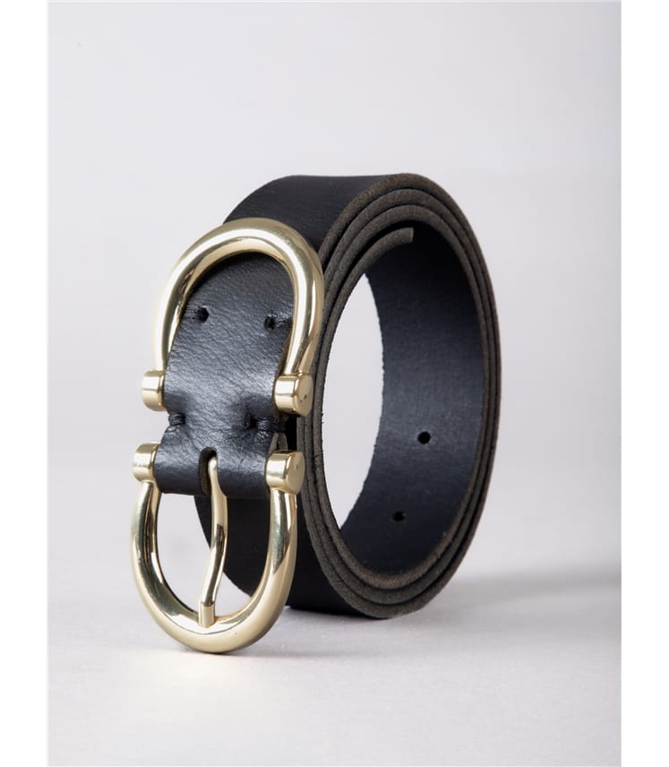 Bowness Leather Dual Buckle Belt