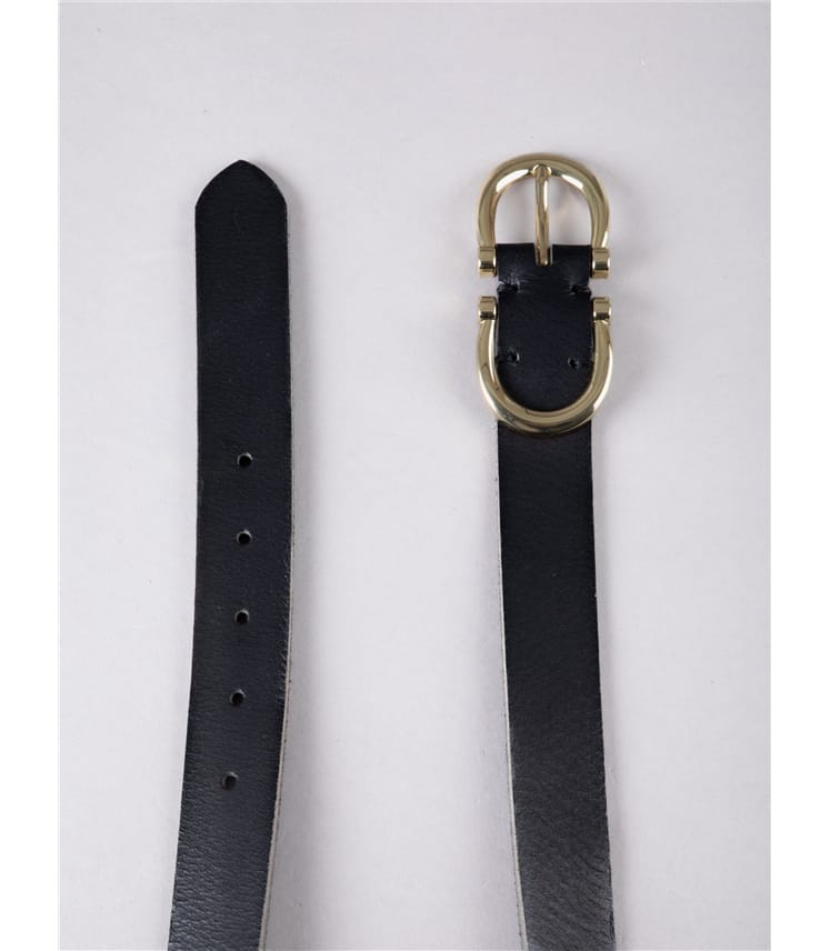 Bowness Leather Dual Buckle Belt