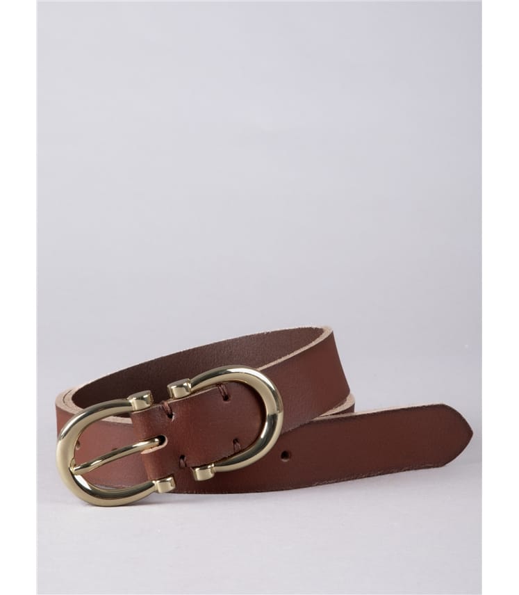 Bowness Leather Dual Buckle Belt
