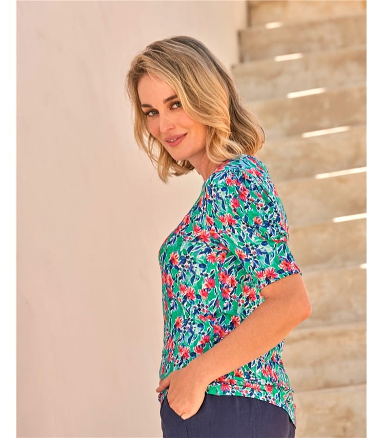 Halbarmshirt mit Raff-Detail
