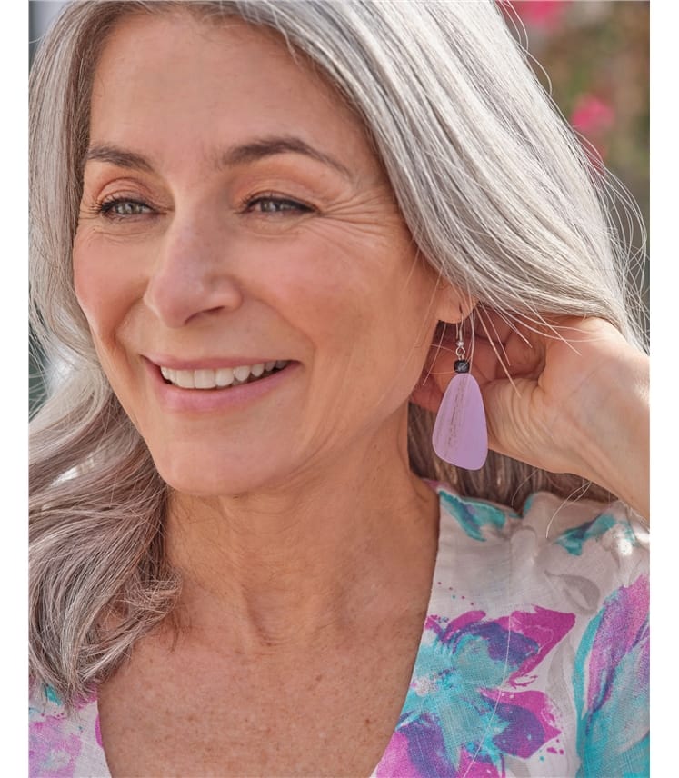 Wooden Pebble Earring