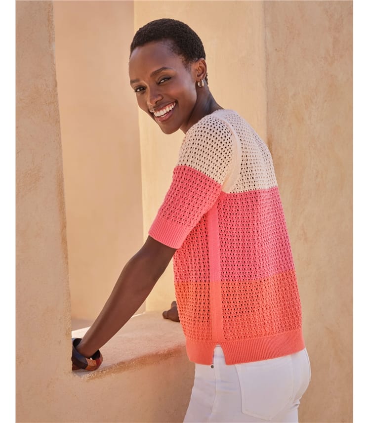 Cotton Sunset Stripe Top