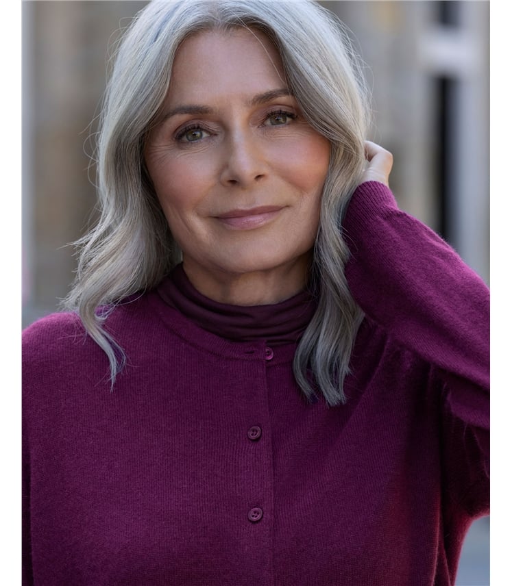 Cashmere Merino Crew Neck Cardigan