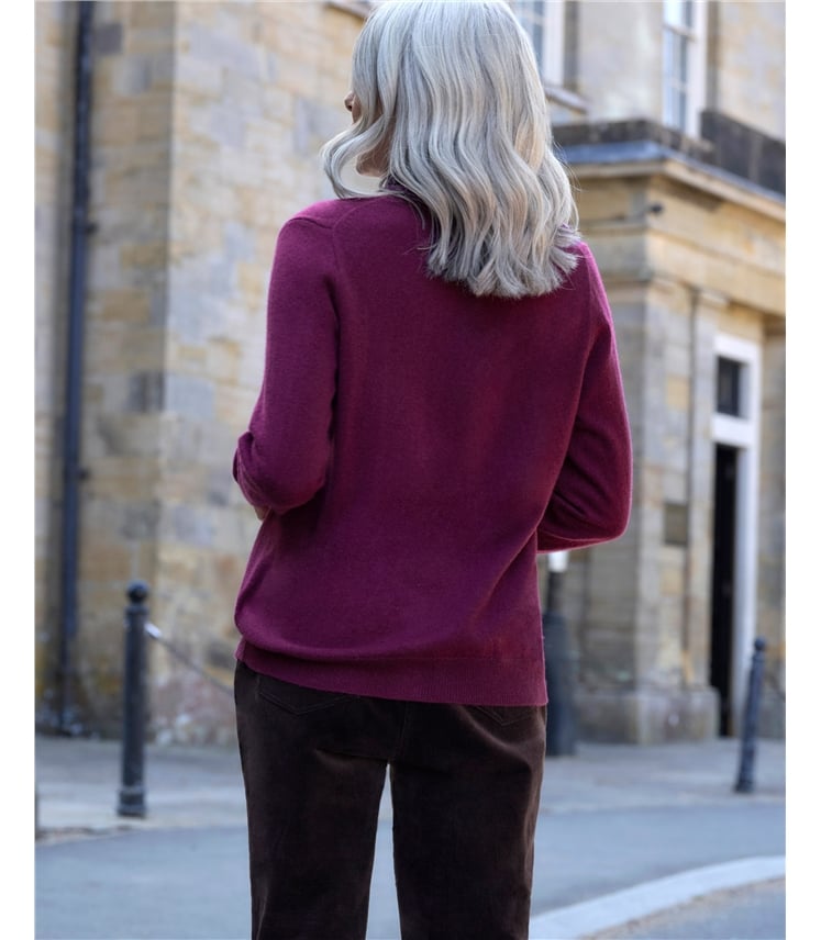 Cashmere Merino Crew Neck Cardigan