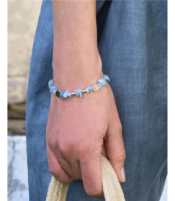 Bracelet en pierres semi-précieuses - Femme - Métal