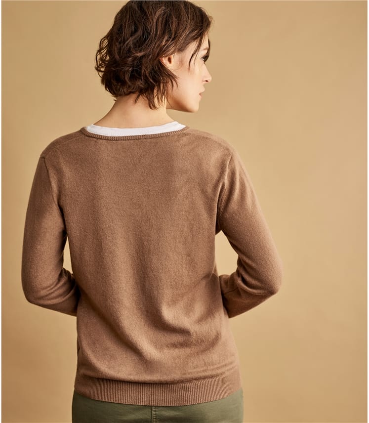 Chloé Wool Jumper in Camel Natural Womens Clothing Jumpers and knitwear Jumpers 
