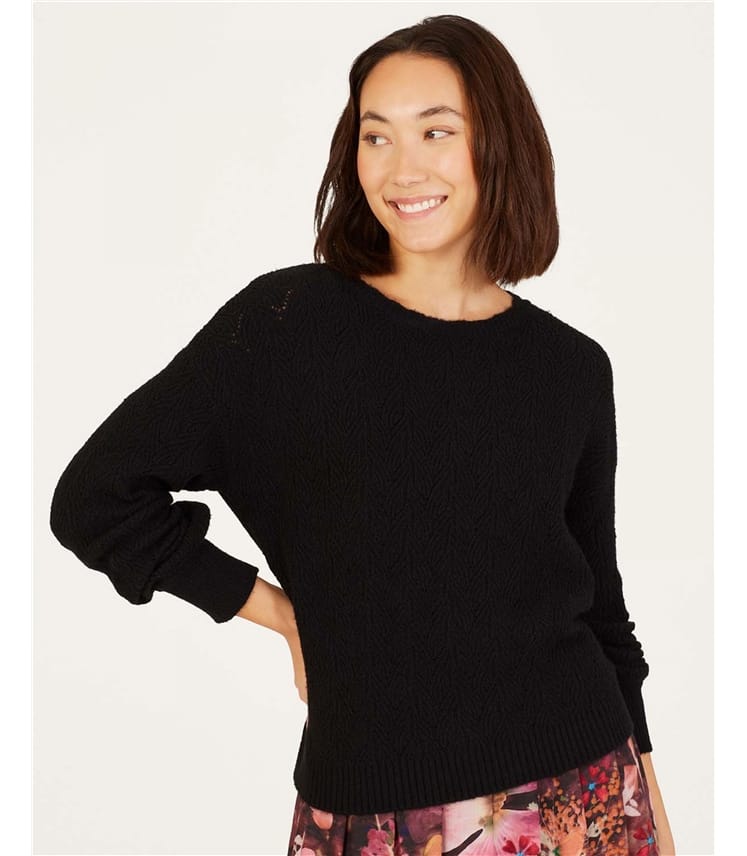 Ivanna Organic Cotton Pointelle Jumper