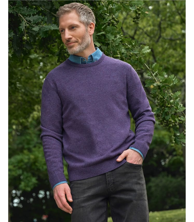 Pull à col rond - Homme - Laine d’agneau certifiée 100% RWS