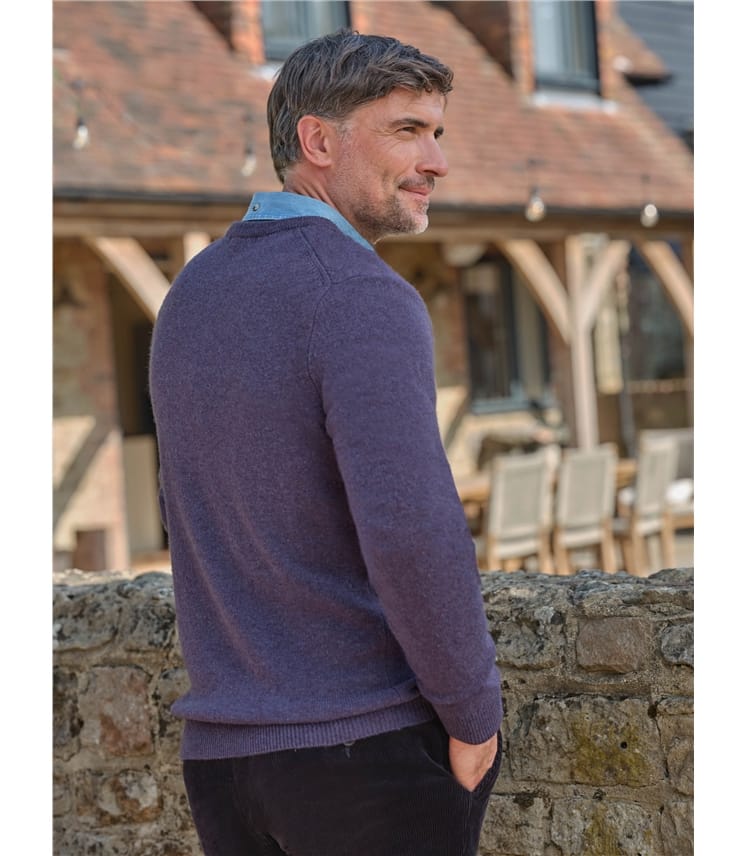 Pull à col V - Homme - Laine d'agneau