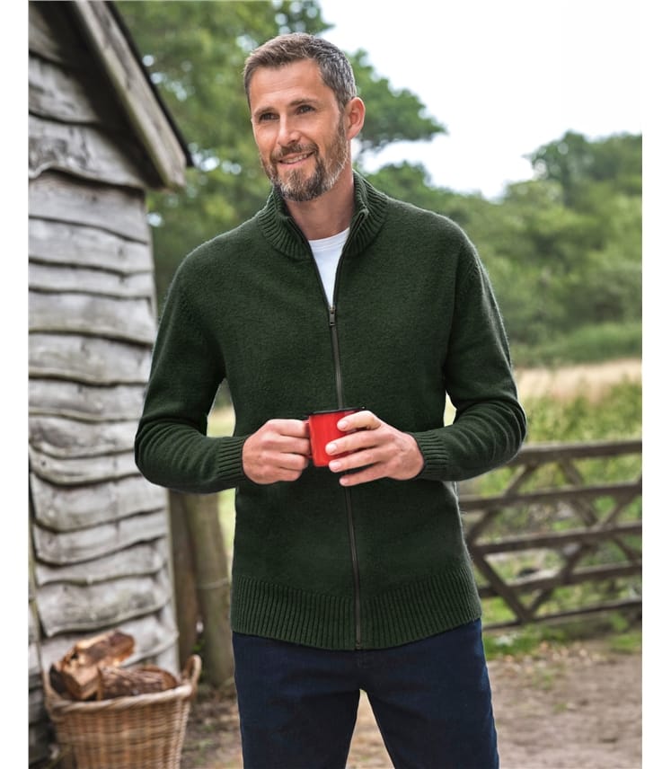 Cardigan Lincoln à fermeture éclair - Homme - Laine d’agneau certifiée 100% RWS