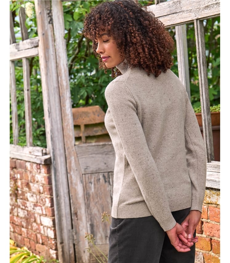 Rollkragenpullover aus Lammwolle für Damen