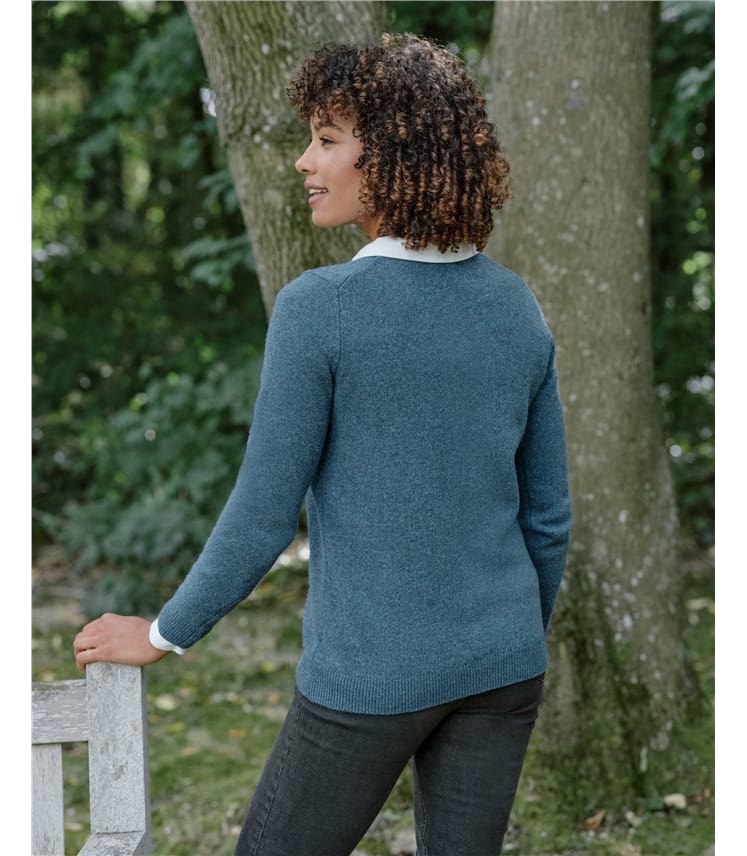 Pull à col V - Femme - Laine d’agneau certifiée 100% RWS