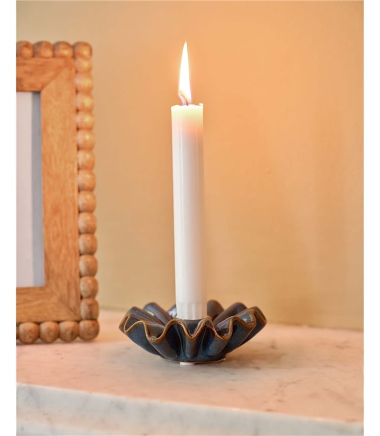 Porcelain Frill Candle Holder