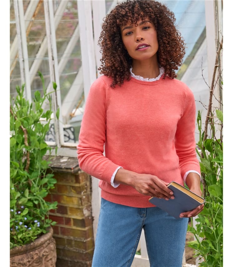 Cashmere and Merino Crew Neck Knitted Jumper