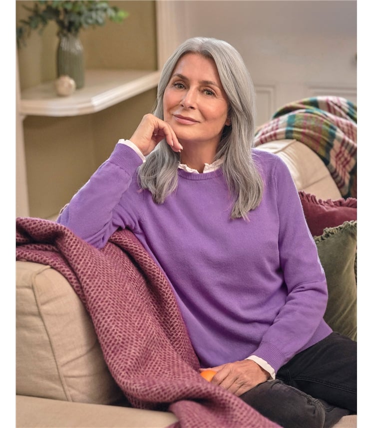 Cashmere and Merino Crew Neck Knitted Jumper
