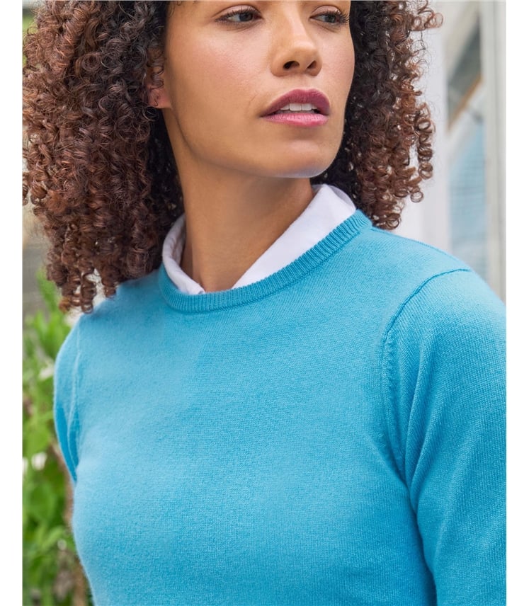 Cashmere and Merino Crew Neck Knitted Jumper