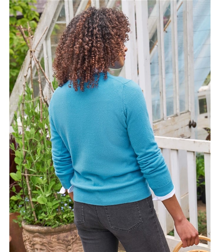 Cashmere and Merino Crew Neck Knitted Jumper