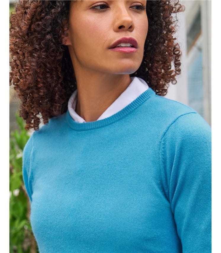 Pull à col rond - Femme - Cachemire & Mérinos