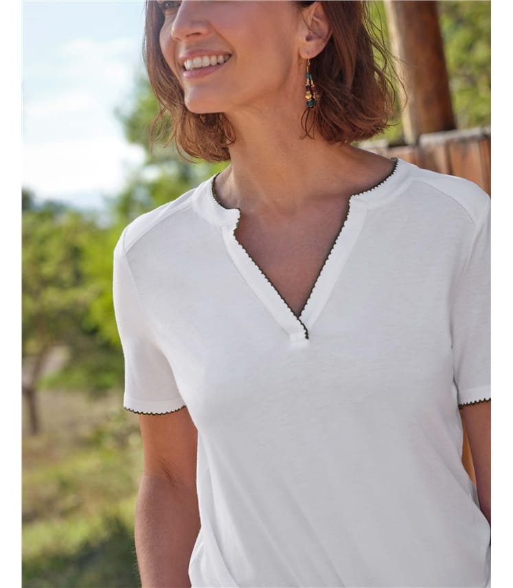 Short Sleeve Tie Front Shirt